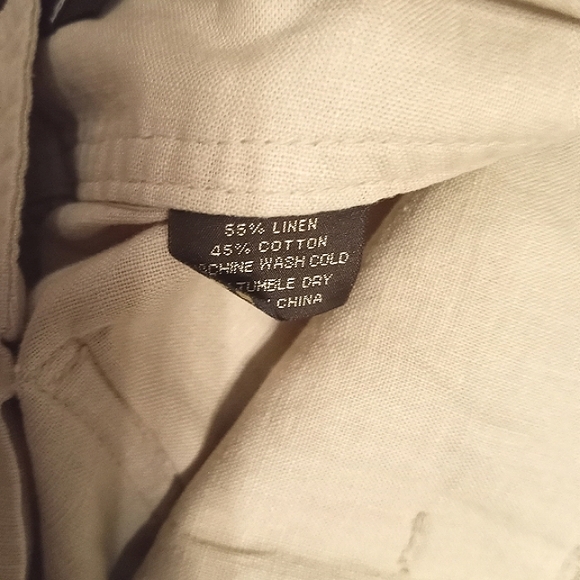 Nicholas K women's sustainable linen button flap cuffed Bermuda shorts S… - Picture 5 of 7